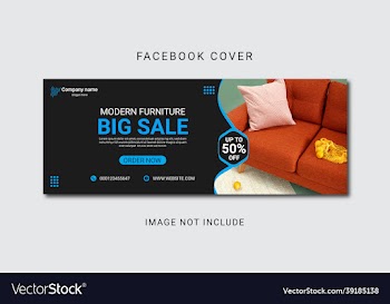 furniture facebook cover and web banner template