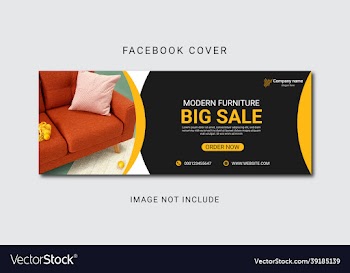 furniture facebook cover and web banner template
