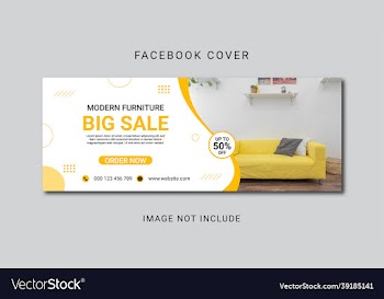 furniture facebook cover and web banner template