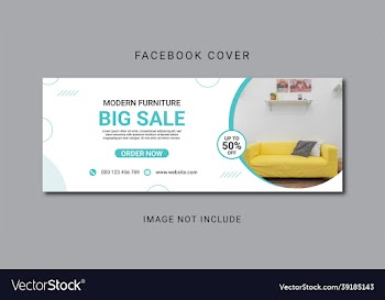 furniture facebook cover and web banner template
