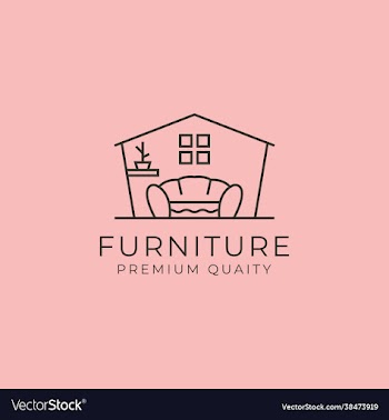 furniture interior line art logo symbol design