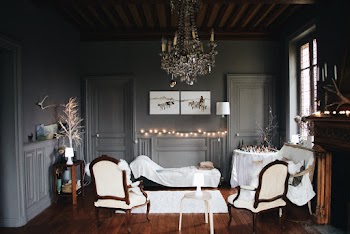 Furnitures Covered with White Blanket