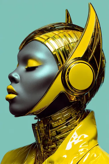 Futuristic Afrofuturist Portrait of a Black Woman Futuristic Afrofuturist Portrait of a Black Woman