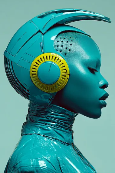 Futuristic Afrofuturist Portrait of a Black Woman Futuristic Afrofuturist Portrait of a Black Woman