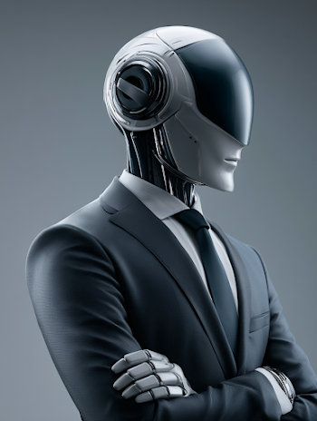 Futuristic AI Businessman