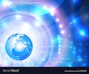 Futuristic background with globe vector image