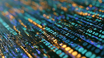 Futuristic Binary Code Data Stream
