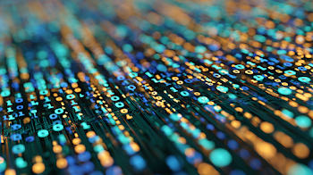 Futuristic Binary Code Data Stream Abstract