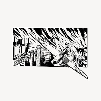 Futuristic city drawing, vintage illustration | Free Vector Illustration - rawpixel