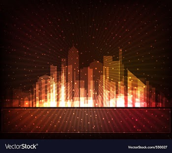 Futuristic city vector image