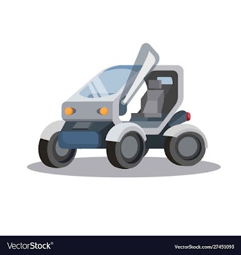 Futuristic concept electric car vector image