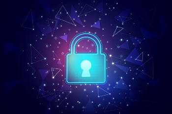 Futuristic cyber security wallpaper Free Vector