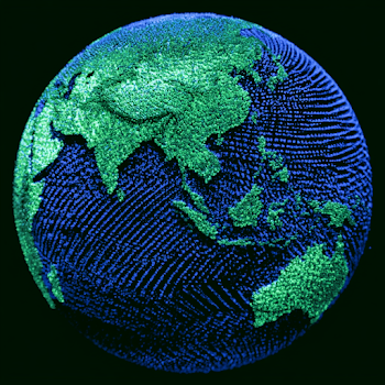 Futuristic Digital Globe of Asia and Australia