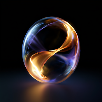 Futuristic Energy Orb on Black Background