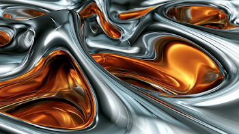 Futuristic Flowing Metal Abstract