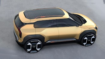 Futuristic Golden Electric SUV Concept Car