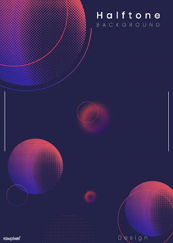 Futuristic halftone design | Free stock vector - 679751