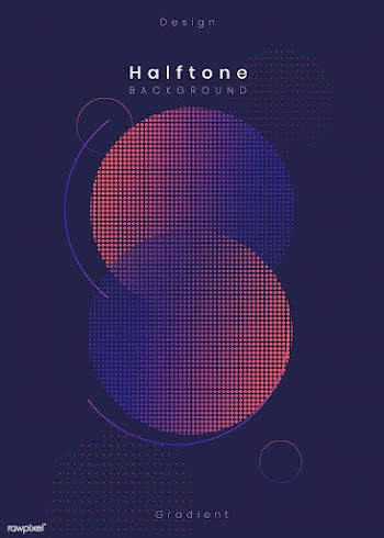 Futuristic halftone design | Free stock vector - 679759