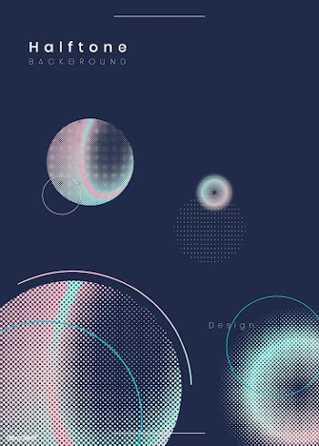 Futuristic halftone design | Free stock vector - 679767