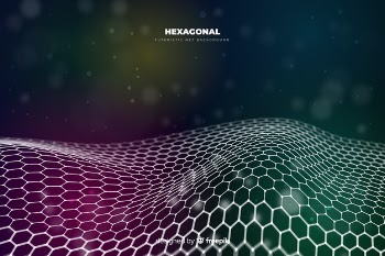 Futuristic hexagonal net background Free Vector