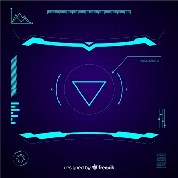 Futuristic hud interface with gradient style