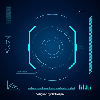 Futuristic hud interface with gradient style