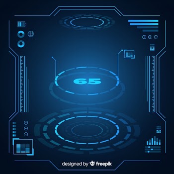 Futuristic hud interface with gradient style
