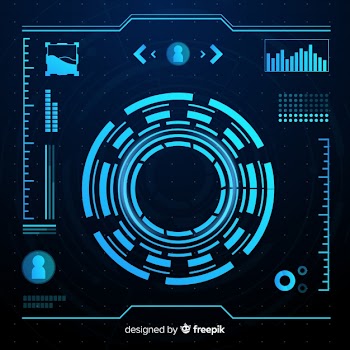 Futuristic hud interface with gradient style
