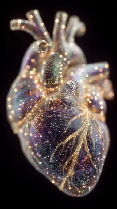 Futuristic LED Heart Sculpture