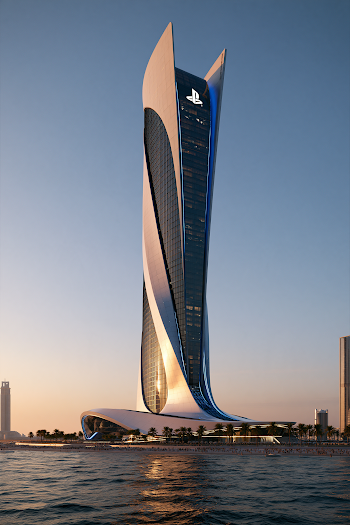Futuristic Luxury PlayStation Skyscraper in Dubai