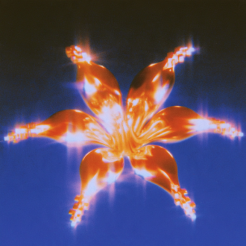 Futuristic Metallic Flower with Surreal Aesthetic