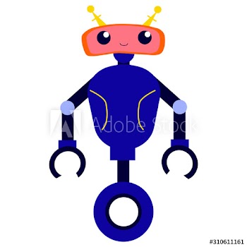Futuristic robotic character