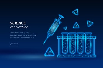 Futuristic science lab wallpaper Free Vector
