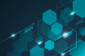 Futuristic technology background with honeycombs Free Vector