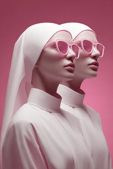 Futuristic Twin Holy Mary Portrait Futuristic Twin Holy Mary Portrait