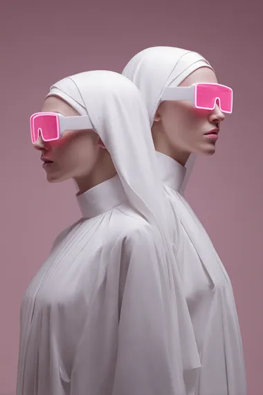 Futuristic Twin Portrait of Holy Mary Futuristic Twin Portrait of Holy Mary