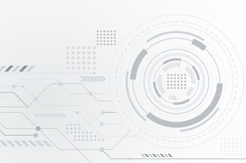 Futuristic white technology background Free Vector