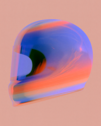 Futuristic Y2K Helmet Design