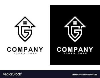 g letter logo design and house romodern