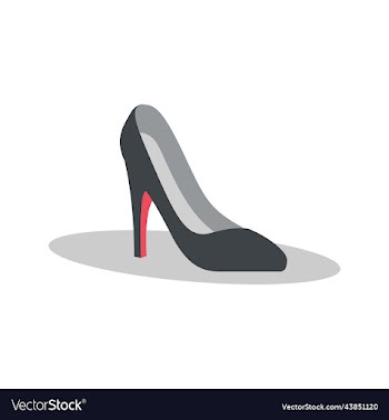 gaint womens shoes isolated on white background