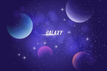 Galaxy background design Free Vector
