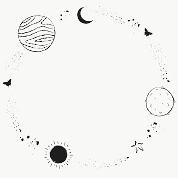 Galaxy decorated minimal line art frame transparent png | Free  transparent png - 2265163