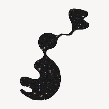 Galaxy organic shape collage element | Free PSD - rawpixel