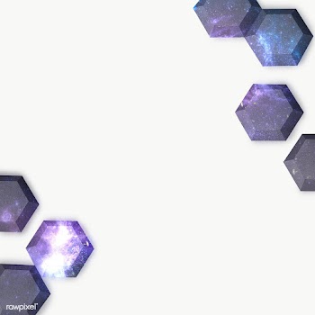 Galaxy paper craft hexagon patterned template | Free  transparent png - 2349215