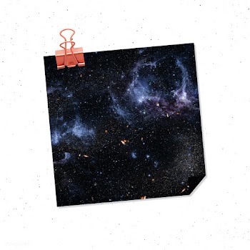 Galaxy patterned note with binder clip | Free  illustration - 2338152