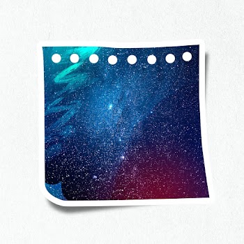 Galaxy patterned paper note design element | Free  illustration - 2339630