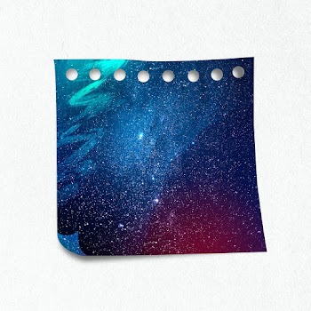 Galaxy patterned paper note design element | Free  illustration - 2339642