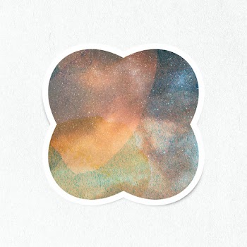 Galaxy patterned round badge design element  | Free  illustration - 2339791