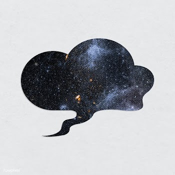 Galaxy patterned speech bubble sticker design element | Free  illustration - 2339754