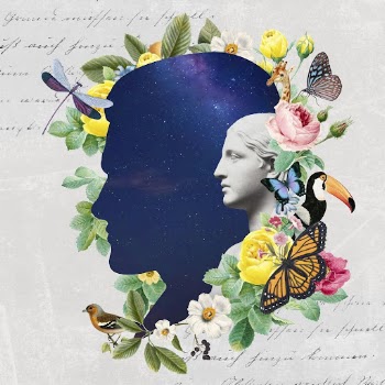 Galaxy portrait frame, floral aesthetic, | Free Photo Illustration - rawpixel